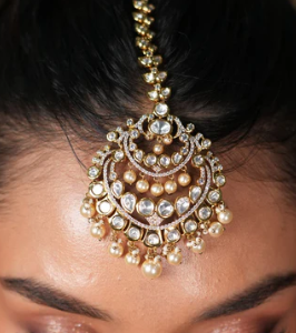 Ameya Big Polki Moissanite Heavy Maangtika